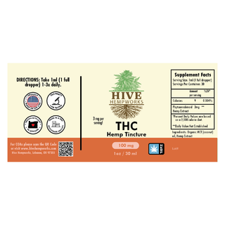 100mg THC Hemp Tincture